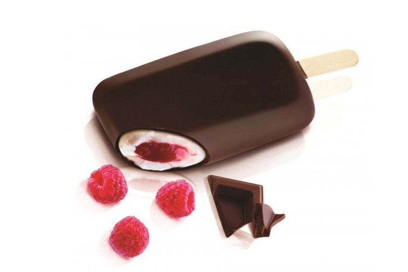 Kit di stampi per gelato L'Italiano Silikomart - 2 stampi in silicone e 2 supporti sintetici