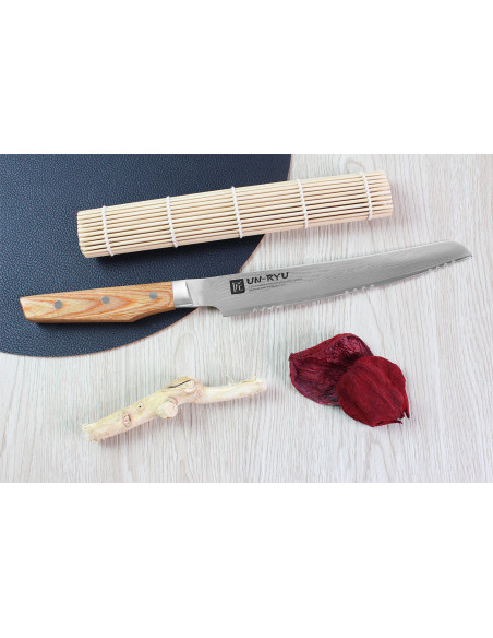 Shimomura Un-Ryu 21cm 33-layer damask japanese Bread knife