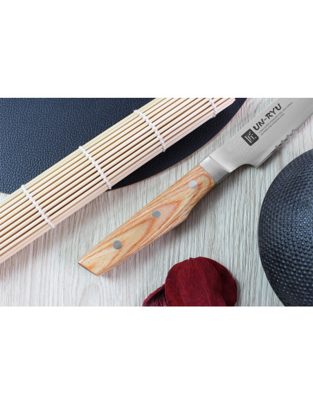 Shimomura Un-Ryu 21cm 33-layer damask japanese Bread knife
