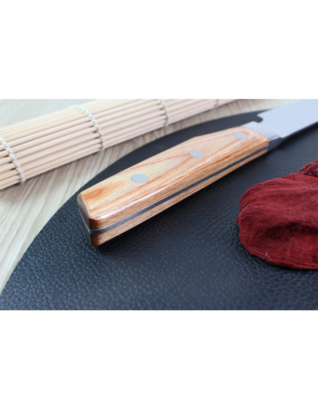 Shimomura Un-Ryu 21cm 33-lagig damast japans broodmes