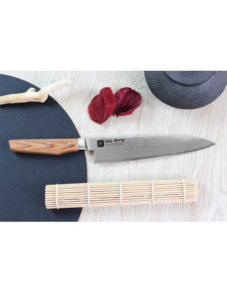Shimomura Un-Ryu 21cm 33 layer damascus japanese chef ' s knife