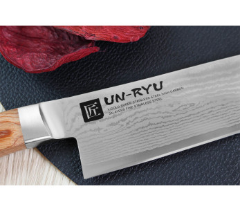 Japanisches Kochmesser Shimomura Un-Ryu 21cm Damast 33 Schichten 2