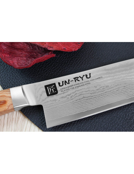Faca de chef japonesa Shimomura Un-Ryu 21cm 33 camadas de damasco