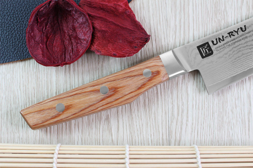 Faca de chef japonesa Shimomura Un-Ryu 21cm 33 camadas de damasco