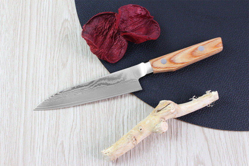 Japanisches Universalmesser Shimomura Un-Ryu 12cm Damast 33 Schichten