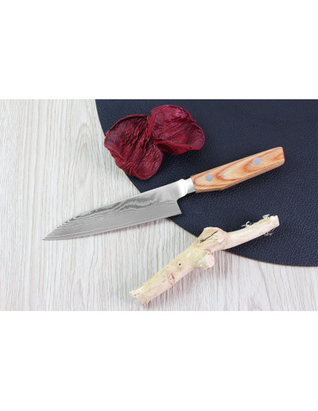 Shimomura Un-Ryu 12 cm japansk universalkniv i 33 lag damaskus