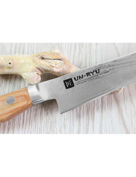 Shimomura Un-Ryu 12 cm japansk universalkniv i 33 lag damaskus