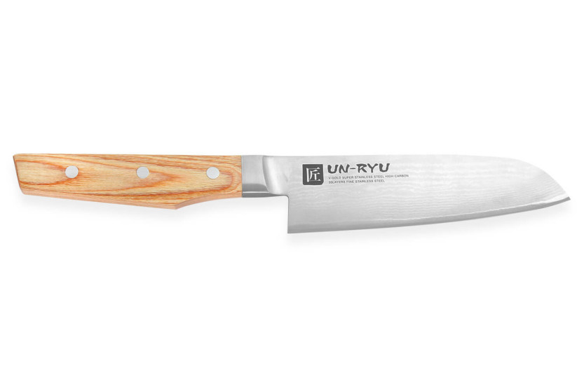 Japanisches santokumesser Shimomura Un-Ryu 16cm Damast 33 Lagen
