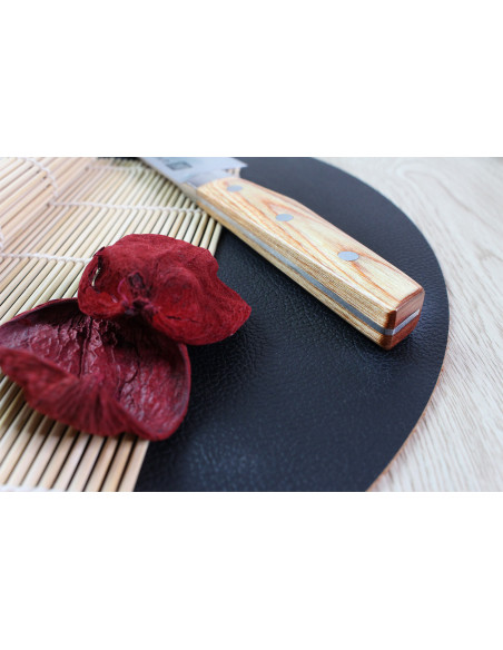 Shimomura Un-Ryu 16cm 33-layer damascus japanese santoku knife
