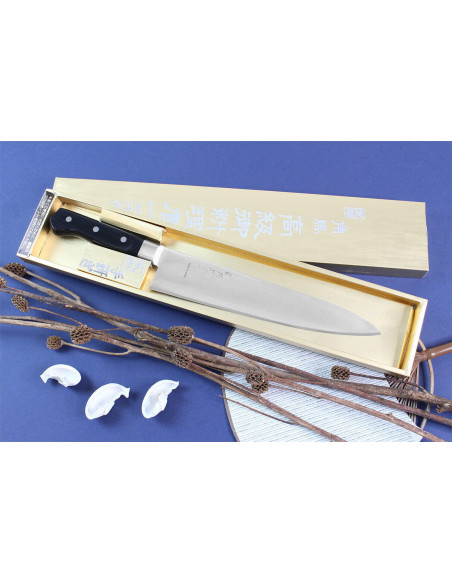 Coltello da chef giapponese Shimomura TU-9000 da 24 cm