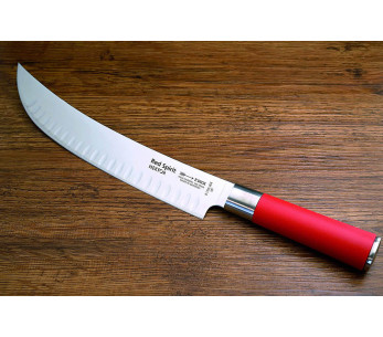 Hektor DICK Red Spirit veistoveitsi ruostumattomasta teräksestä valmistettu hunajakennoterä 25cm punainen kahva 2