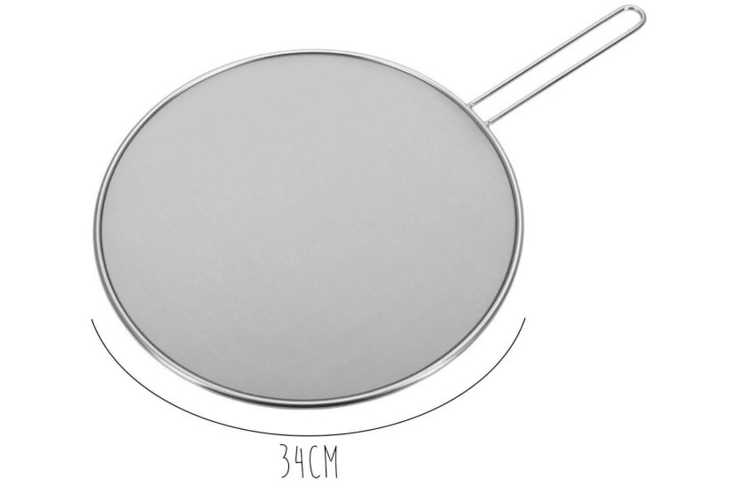 18/10 stainless steel splashproof lid ø34cm with handle