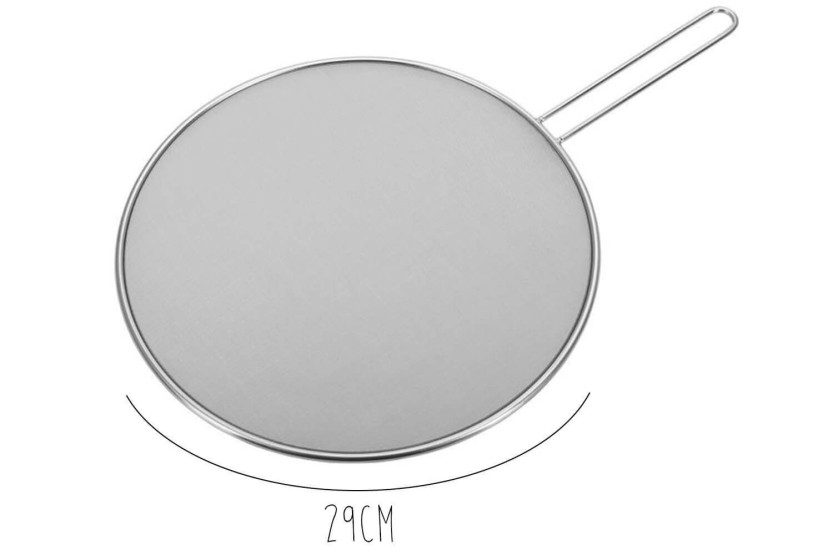 Spritzschutzdeckel aus Edelstahl 18/10 ø29cm mit Griff