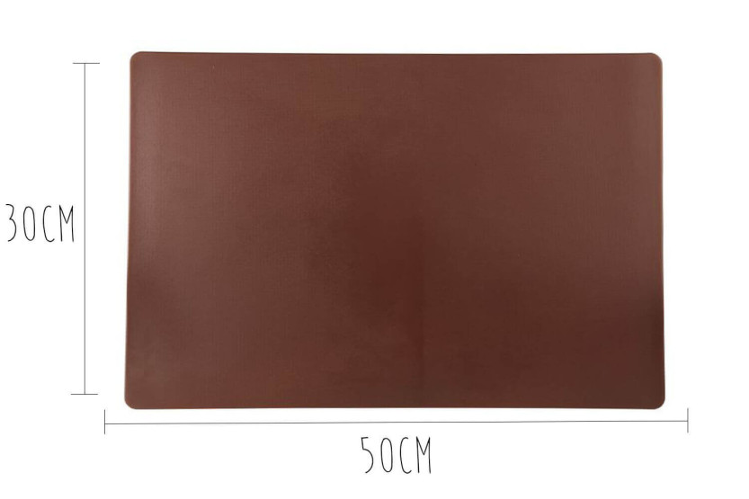 HD500 ruskea polyeteeni leikkuulauta jaloilla 50x30cm