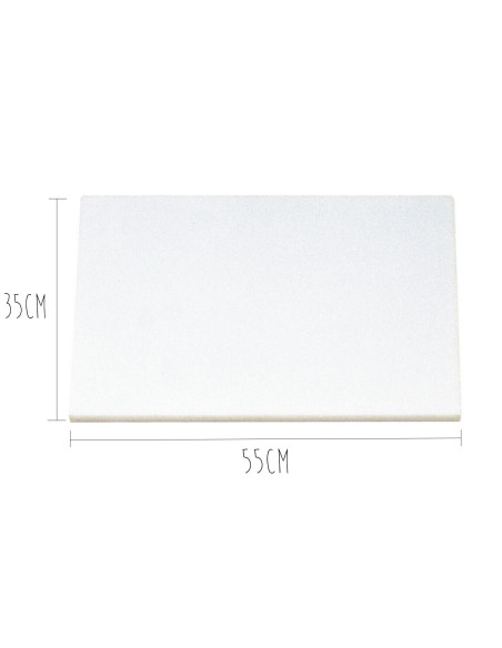 HD500 white polyethylene cutting board with fasteners 55x35cm