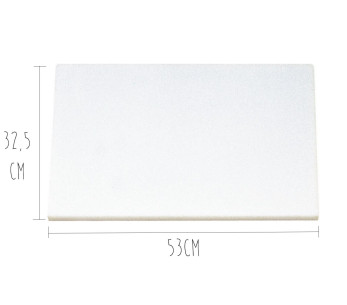 HD500 vit skärbräda i polyeten med fästanordningar 53x32,5cm
