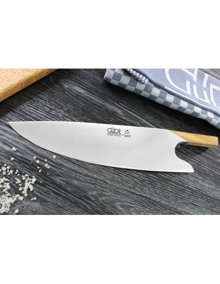 Güde THE KNIFE cuchillo de cocinero 26cm diseño único mango de madera de olivo
