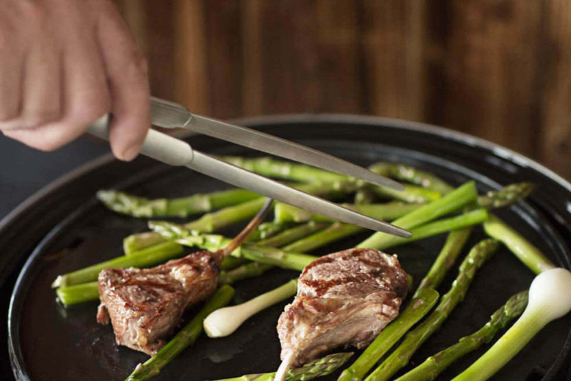 Rösle stainless steel kitchen tongs 31cm