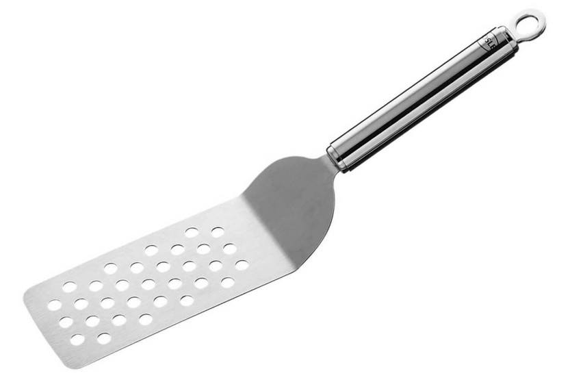 Rösle stainless steel 32cm perforated angled spatula