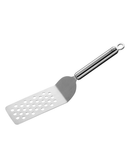 Espátula angular perfurada de 32 cm em aço inoxidável Rösle