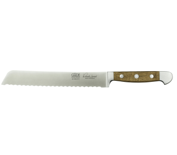 Faca para pão Güde Alpha Chêne 21cm em aço forjado