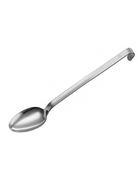 Rösle stainless steel straight spoon with hook 31.5cm