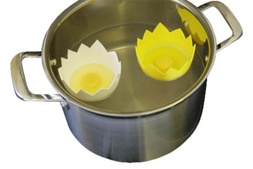 Set di 2 gusci d'uovo in silicone