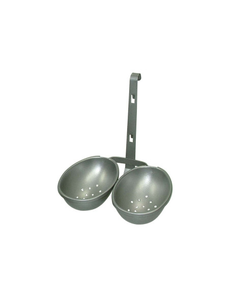Stainless steel double egg poacher