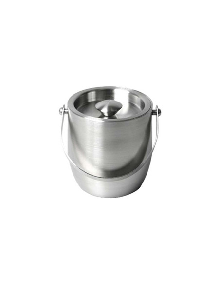 Isothermer Eiskübel aus gebürstetem Edelstahl