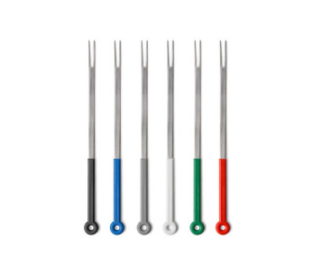 Set di 6 forchette da fonduta Mono con manici colorati
