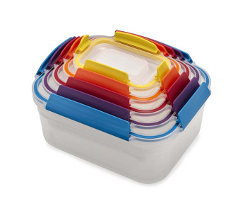 Conjunto de 5 caixas de arrumação Joseph Joseph Nest Lock multicoloridas