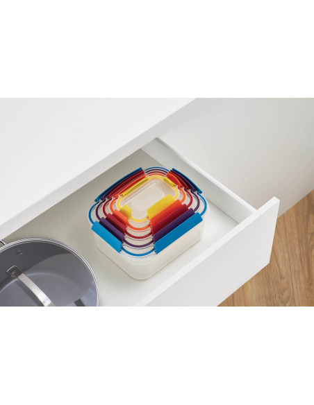 Conjunto de 5 caixas de arrumação Joseph Joseph Nest Lock multicoloridas