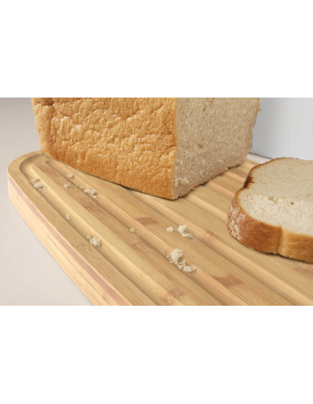 Joseph Joseph Bread Bin hvid bambus med vendbart låg brødkasse