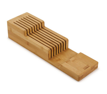 Joseph Joseph DrawerStore Cuchillero de bambú de 2 niveles para cajón