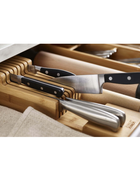 Joseph Joseph DrawerStore Bamboo 2 tier knife rack for drawer