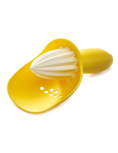 Espremedor Joseph Joseph Catcher amarelo com apanhador de sementes