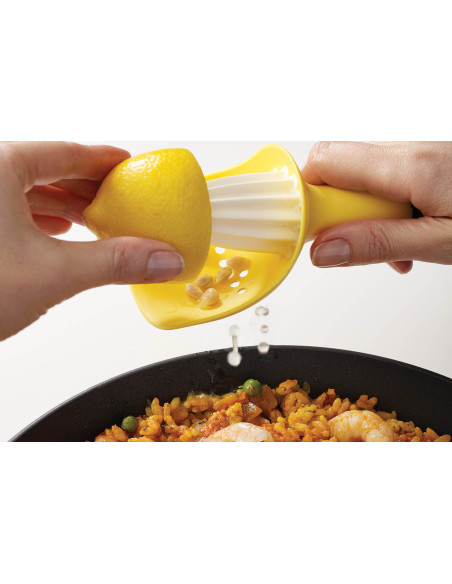 Juicer Joseph Joseph Catcher gul med frøopsamler