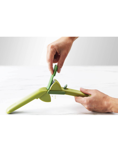 Joseph Joseph CleanForce Knoblauchpresse grün mit Wischklinge