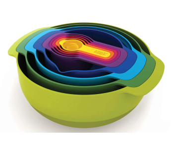 Set di 9 ciotole/pasticcere/dosatori multicolore Nest Plus 9 di Joseph Joseph