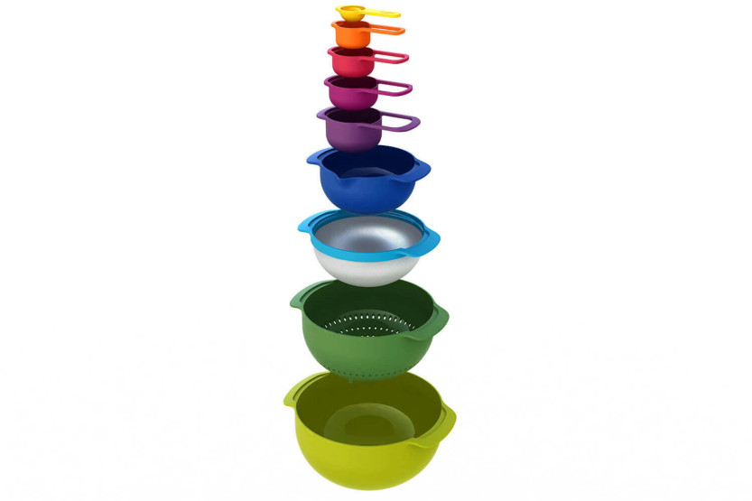 Lote de 9 boles/pasteleras/dosificadores Nest Plus 9 encajables multicolor de Joseph Joseph