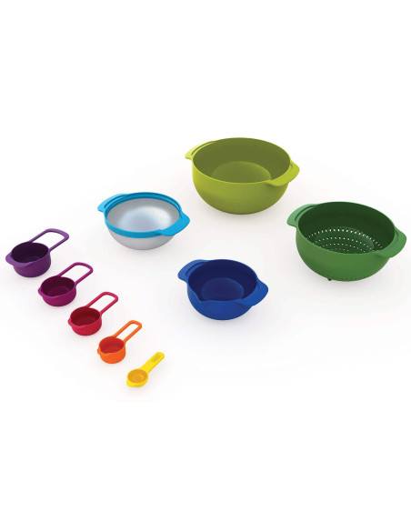 Set di 9 ciotole/pasticcere/dosatori multicolore Nest Plus 9 di Joseph Joseph