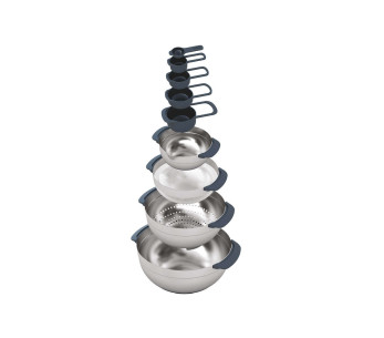 Set di 9 ciotole/piatti/porzionatori in acciaio inossidabile Joseph Joseph Nest 100, a forma di nido 2