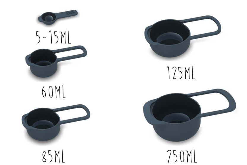 Set of 9 Joseph Joseph Nest 100 nesting bowls/portioners in stainless steel