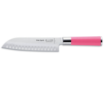santokukniv Dick Pink Spirit 18cm med granton eggblad rosa handtag