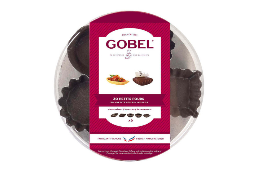 Caja de 30 petits-fours Gobel antiadherentes - 5 formas