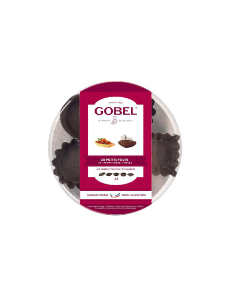 Caja de 30 petits-fours Gobel antiadherentes - 5 formas