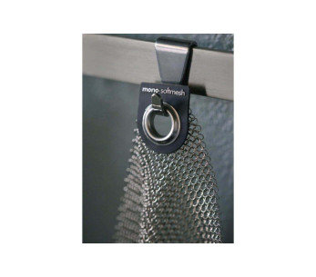 Pano de limpeza em aço inoxidável 18/10 30cm com rede de limpeza Mono Softmesh 2