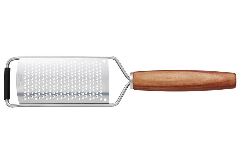 Triangle Sense 18/10 stainless steel cheese grater with plum wood handle