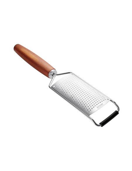 Triangle Sense 18/10 stainless steel cheese grater with plum wood handle