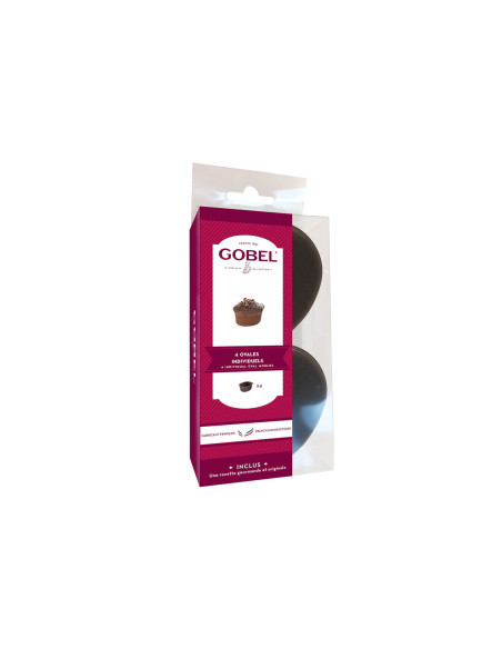 Conjunto de 4 formas ovais antiaderentes Gobel para aspic